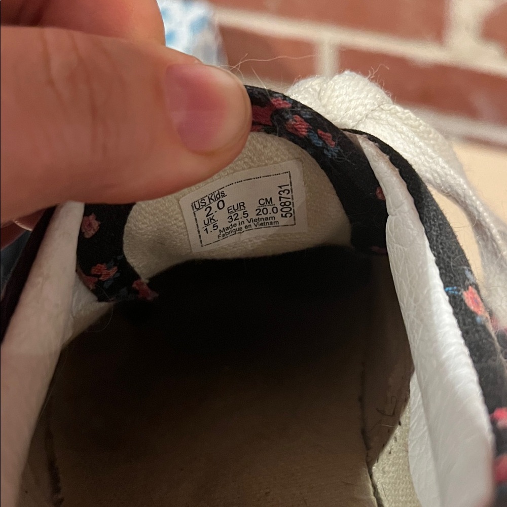 Vans Black and Pink Floral Sneakers - Picture 5 of 5